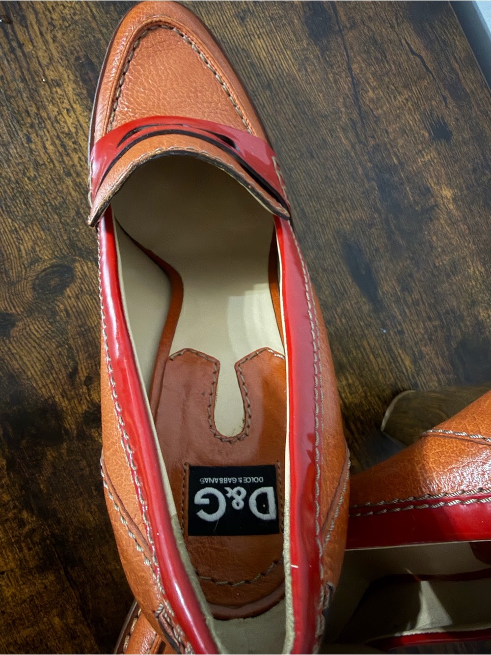 Dolce & Gabbana D&G Women’s Leather Heels Size 40 Brown Red Made in Italy - Picture 8 of 16